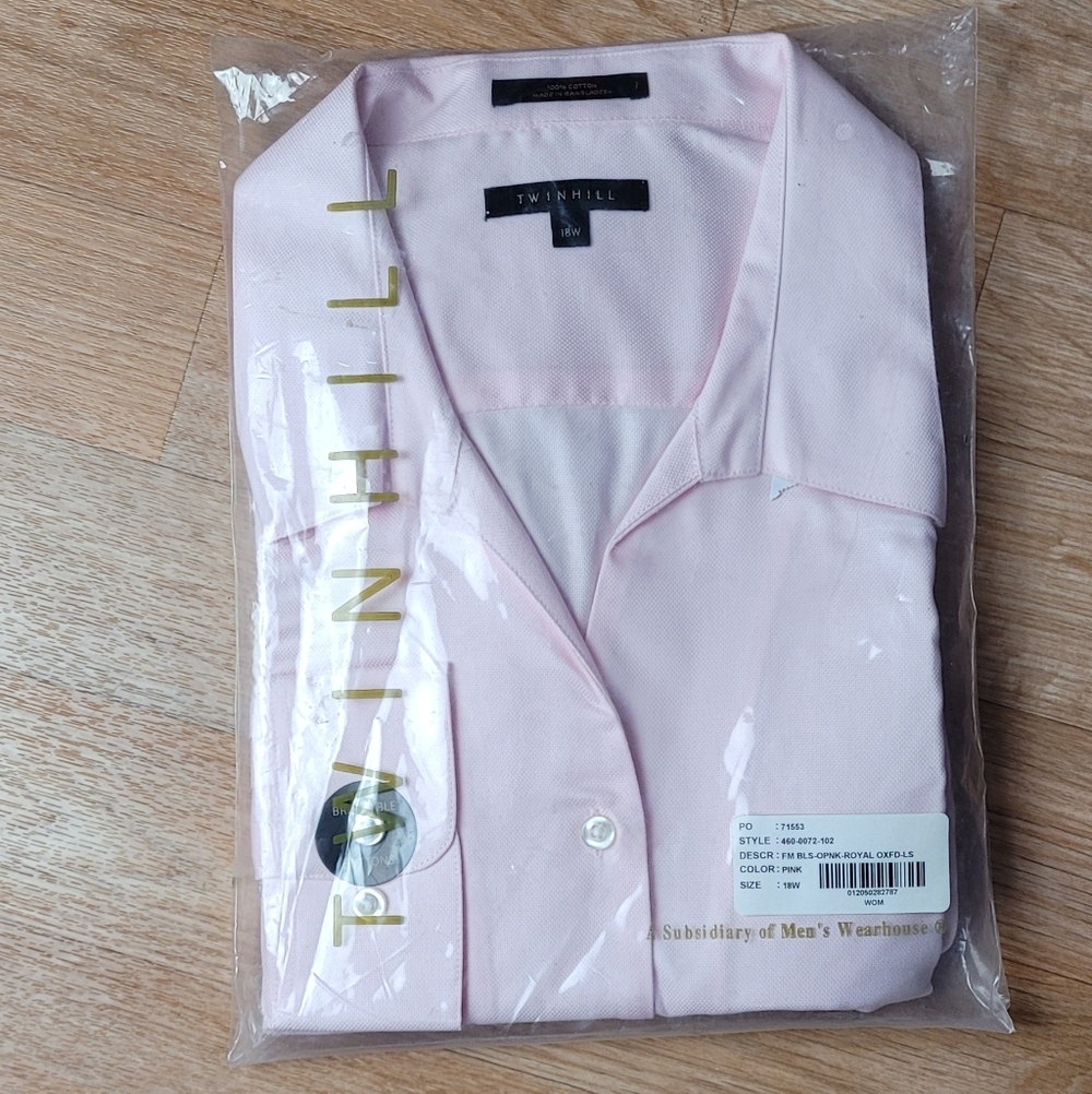 Twin Hill Pink Dress Shirt Size 18 W